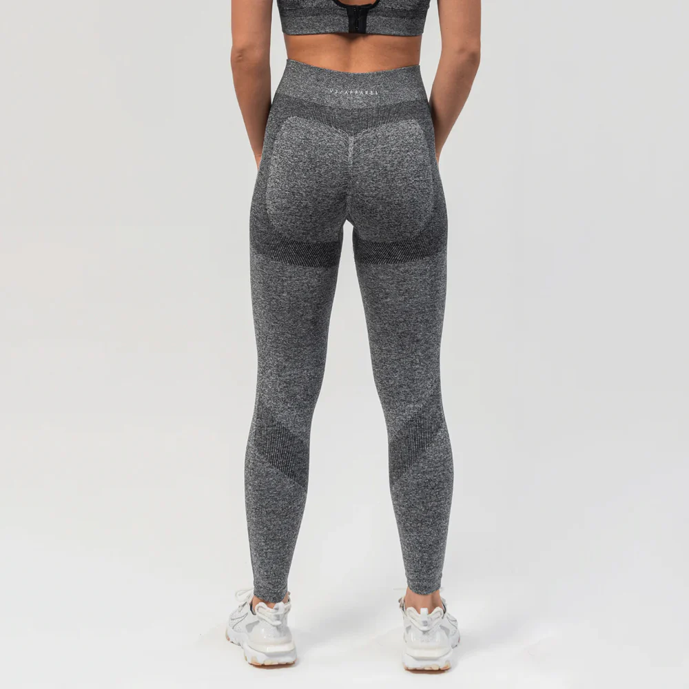 V3 Apparel Excel Seamless Scrunch Leggings - Grey - Image 2