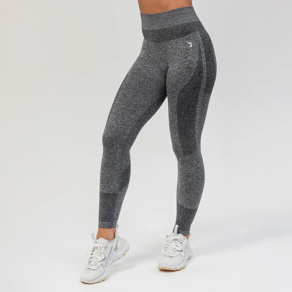 V3 Apparel Excel Seamless Scrunch Leggings - Grey - Image 3