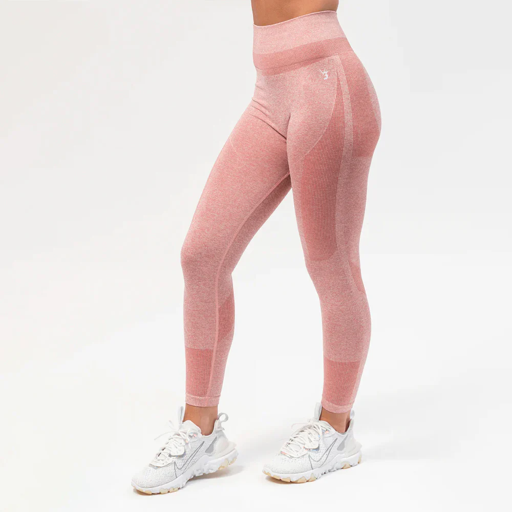 V3 Apparel Excel Seamless Scrunch Leggings - Pink - Image 3