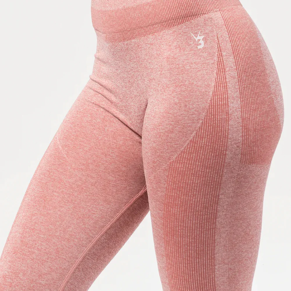 V3 Apparel Excel Seamless Scrunch Leggings - Pink - Image 4