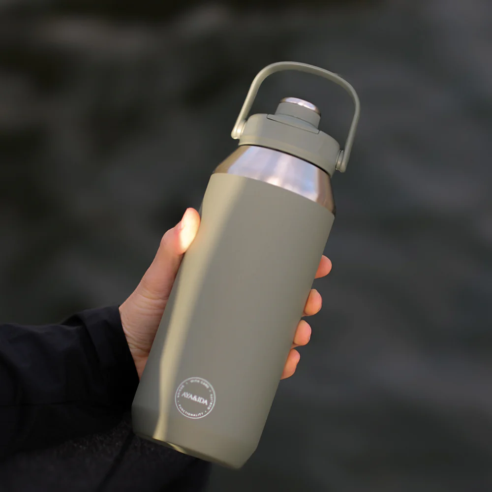AYA&IDA Sports Bottle - Cream Beige (950ml) - Image 3