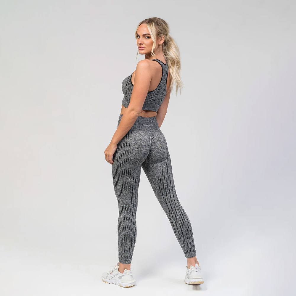 V3 Apparel Empower Seamless Scrunch Leggings – Dark Grey Marl - Image 3