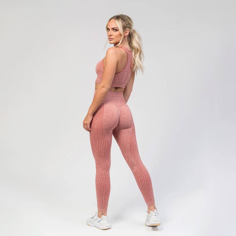V3 Apparel Empower Seamless Scrunch Leggings – Pink Marl - Image 3