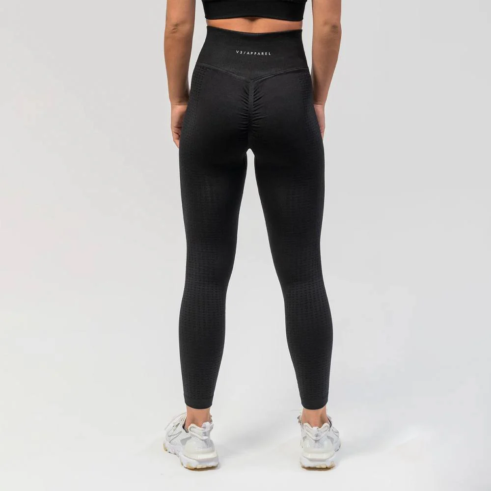V3 Apparel Empower Seamless Scrunch Leggings – Black - Image 4