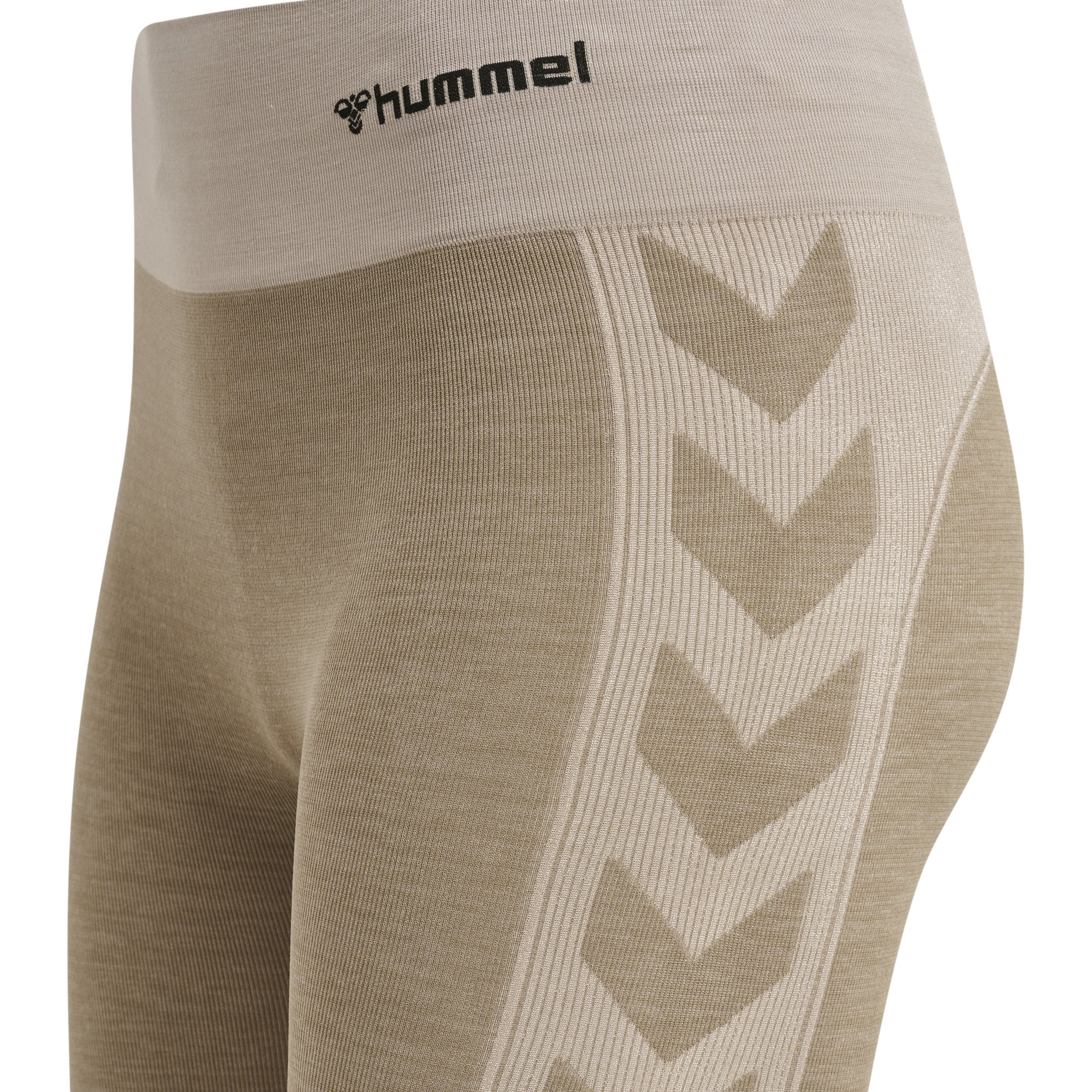 Hummel CLEA Seamless Mid Waist Tights – Chateau Gray/Diftwood Melange - Image 3