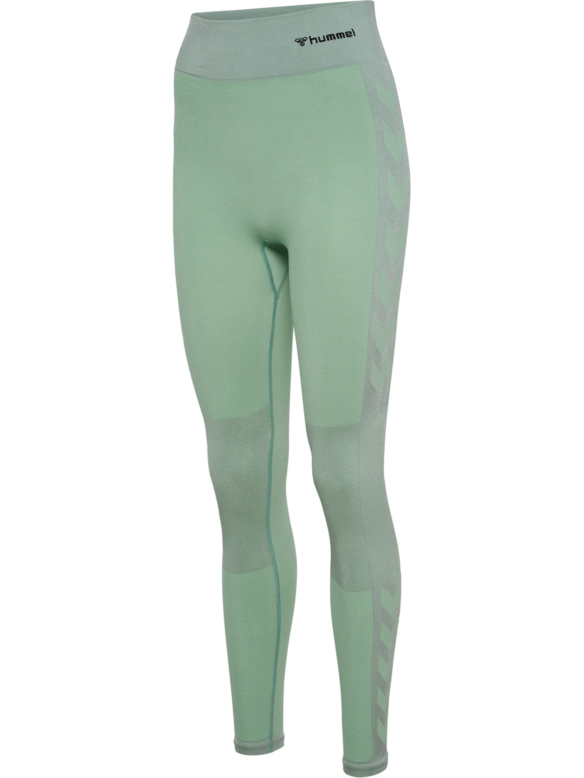 Hummel CLEA Seamless Mid Waist Tights – Chinois Geen/Silt Green Mel - Image 4