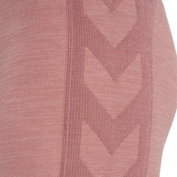 Hummel CLEA Seamless Mid Waist Tights – Woodrose/Rose Taupe Melange - Image 3
