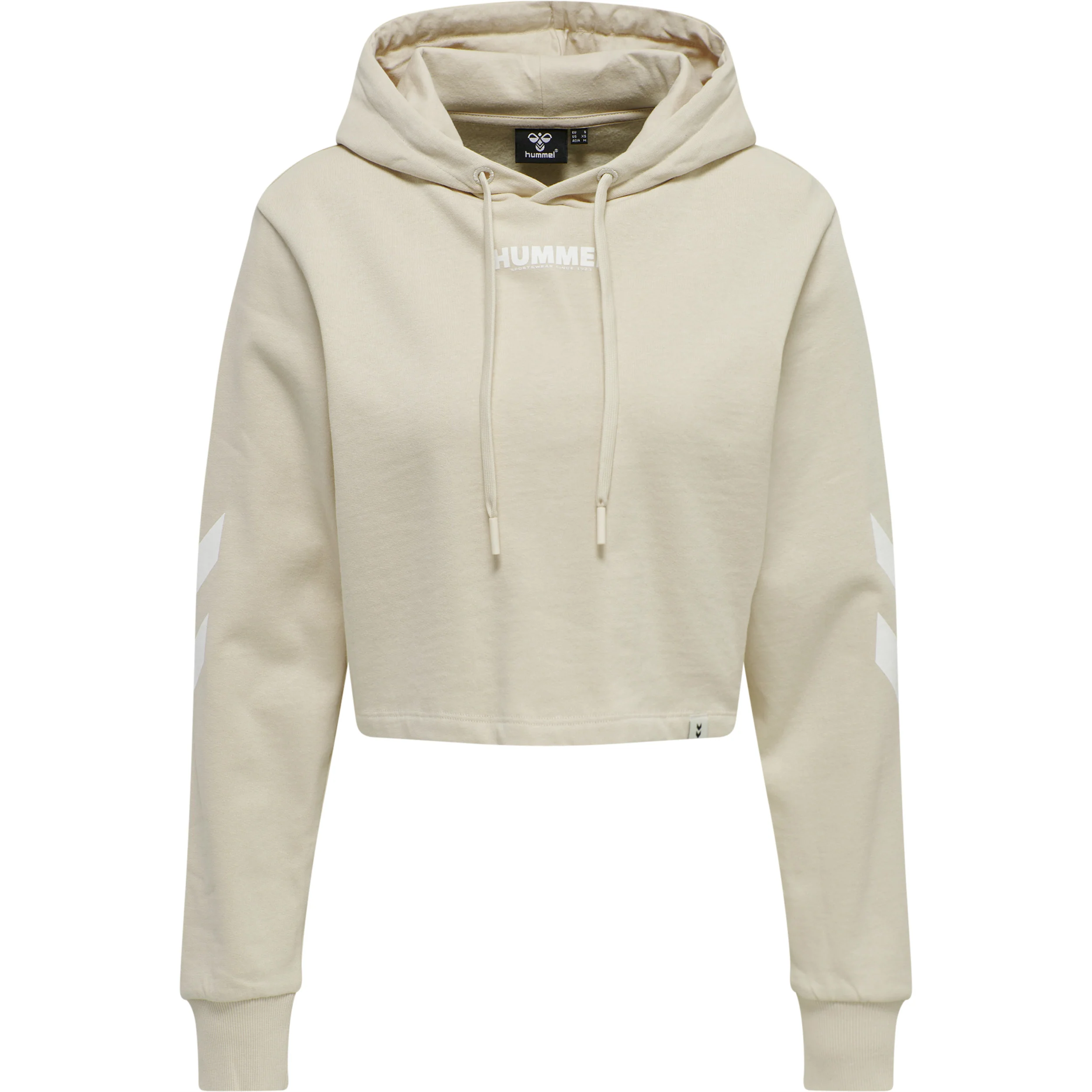 Hummel Legacy Cropped Hoodie - Pumice Stone - Image 3