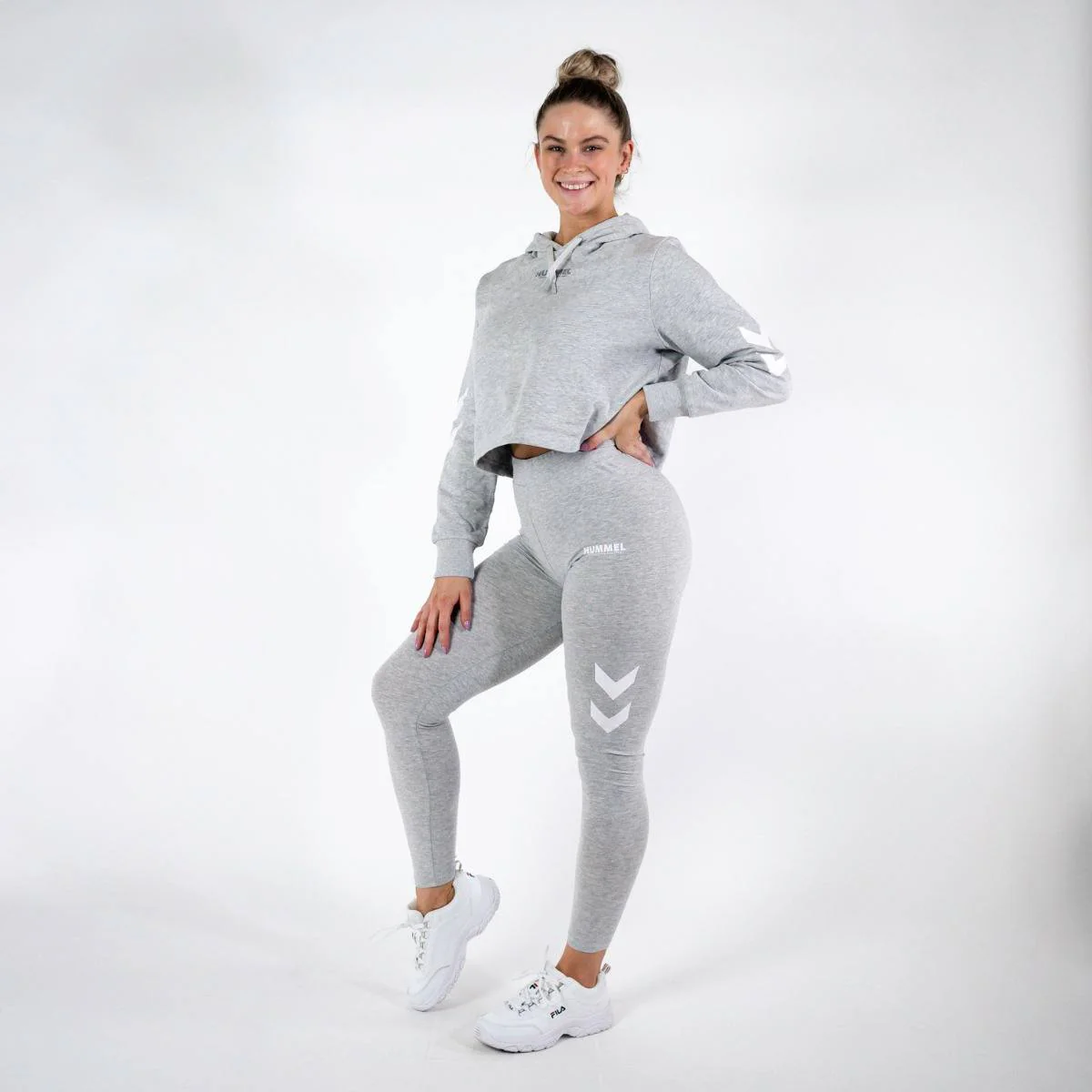 Hummel LEGACY Woman High Waist Tights – Grey Melange - Image 4