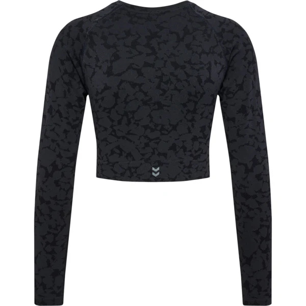 Hummel MT PI Seamless Crop T-Shirt L/S - Black - Image 2