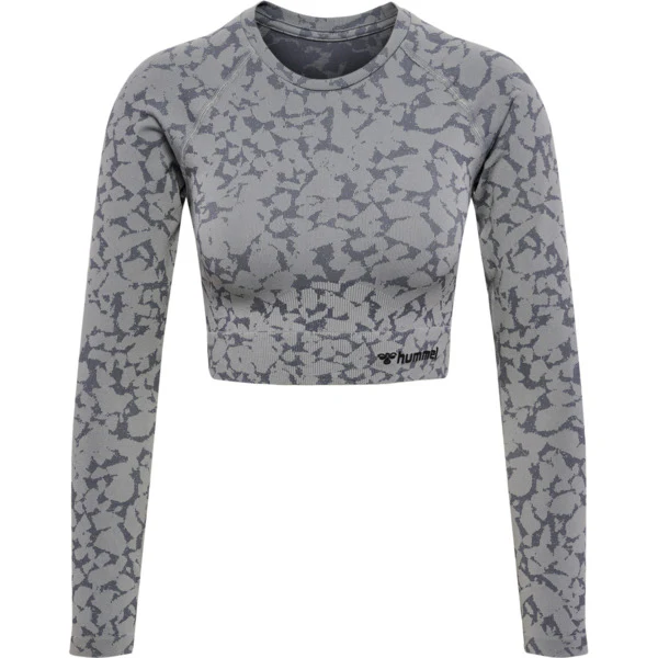 Hummel MT PI Seamless Crop T-Shirt L/S - Sharkskin - Image 3