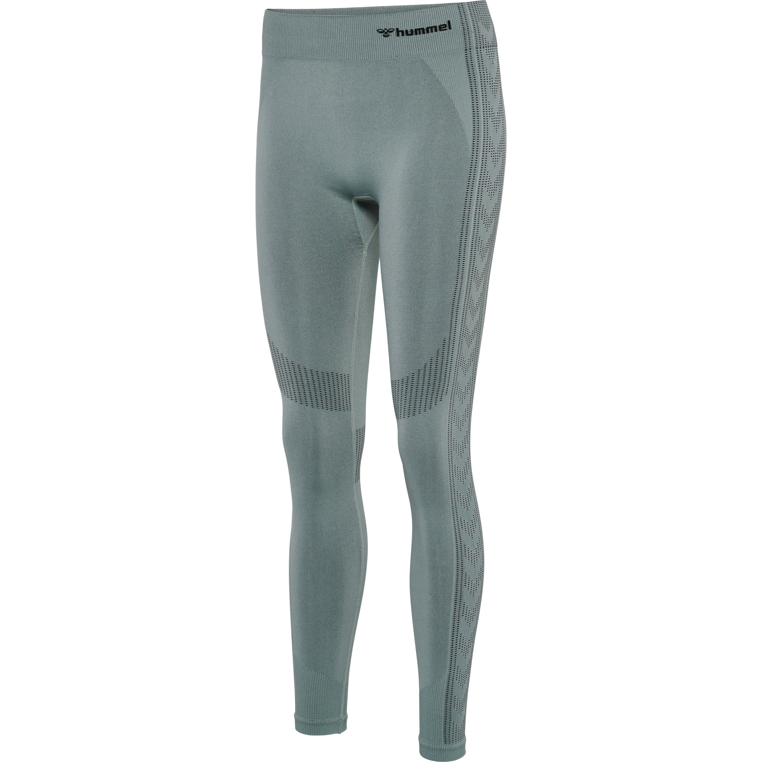 Hummel Shaping Seamless Mid Waist Tights - Chinois Green - Image 4