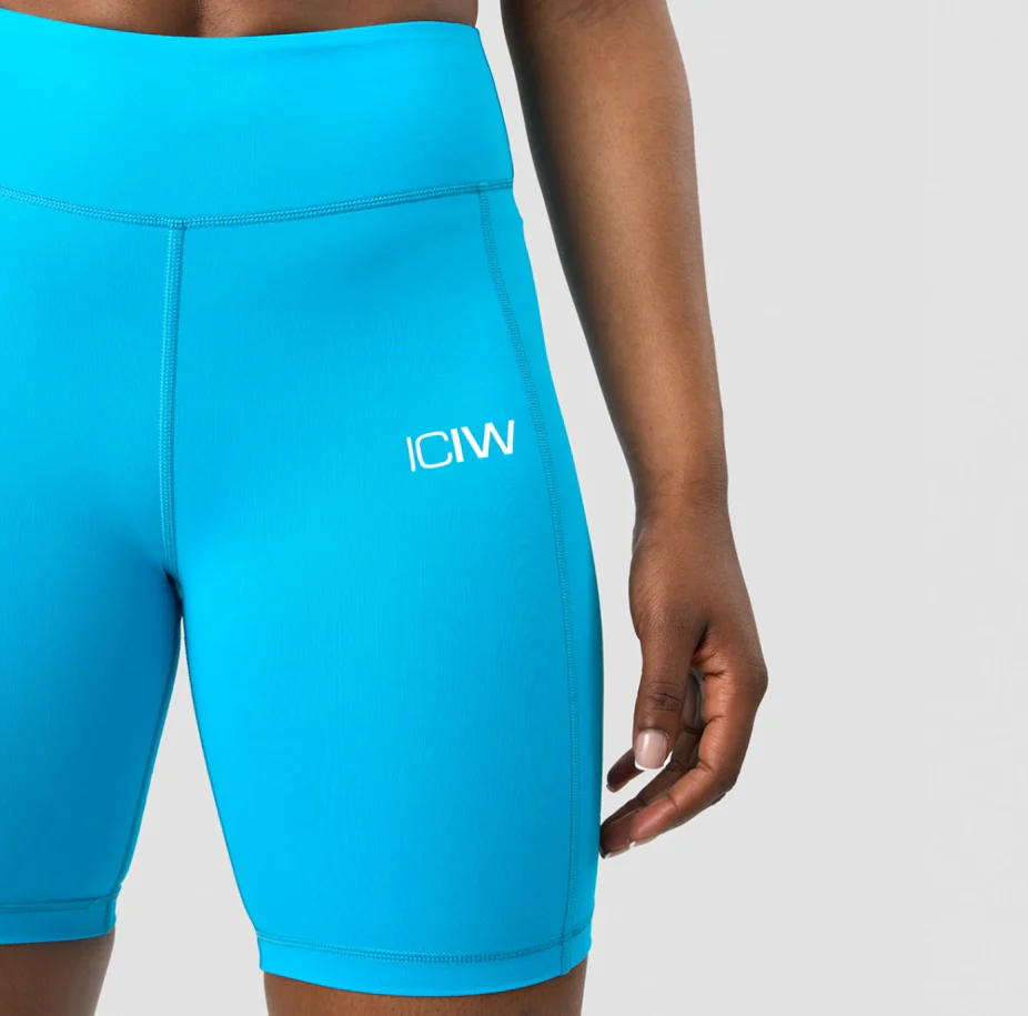 ICANIWILL Scrunch V-shape pocket biker shorts Blue - Image 4