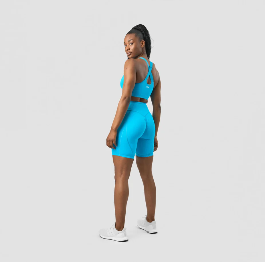 ICANIWILL Scrunch V-shape pocket biker shorts Blue - Image 5