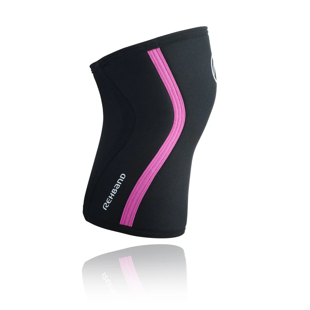 RX Knee Sleeve 7mm - Black/Pink - Image 3
