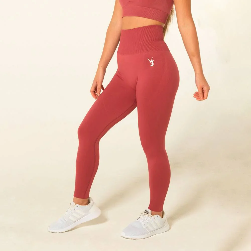 V3 Apparel Curve Seamless Leggings - Rose - Image 4
