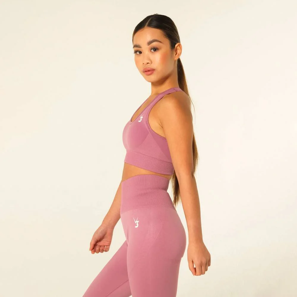 V3 Apparel Curve Seamless Sports Bra - Pink - Image 3