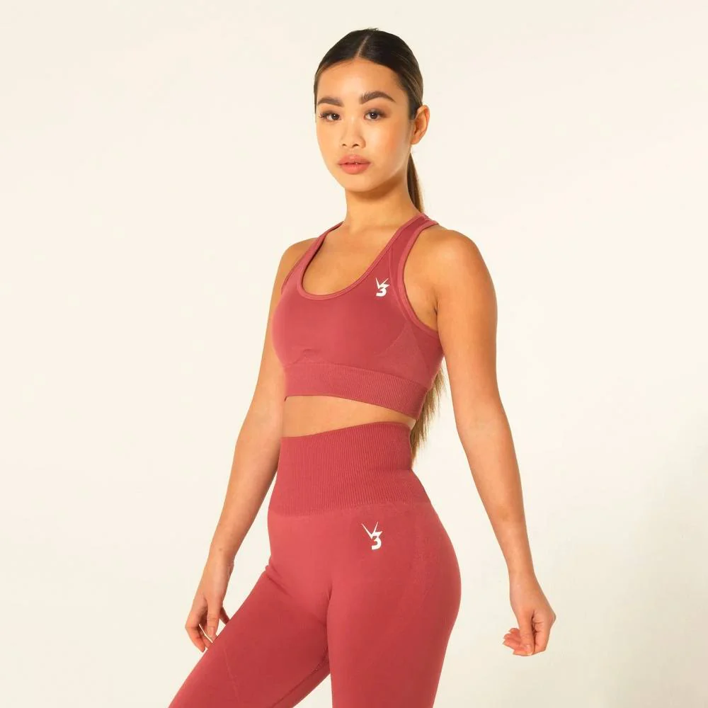 V3 Apparel Curve Seamless Sports Bra - Rose - Image 3