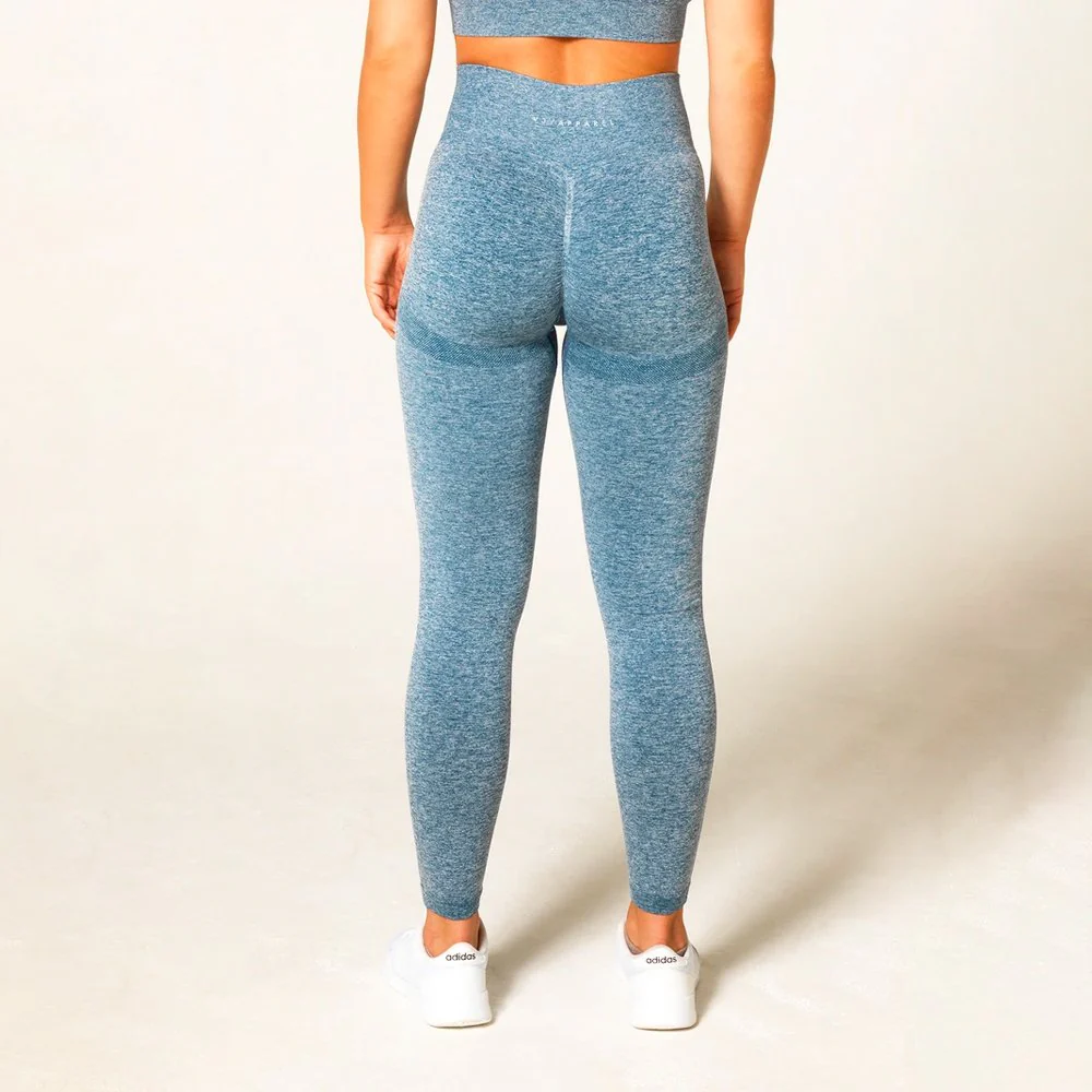 V3 Apparel Define Seamless Scrunch Leggings - Blue Marl - Image 3