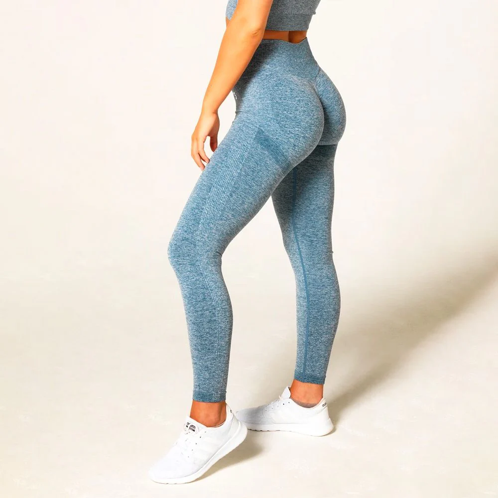 V3 Apparel Define Seamless Scrunch Leggings - Blue Marl - Image 4