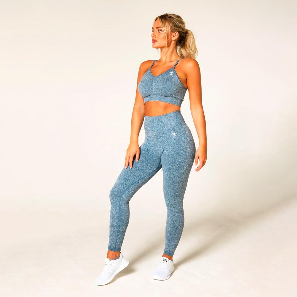 V3 Apparel Define Seamless Scrunch Leggings - Blue Marl - Image 5