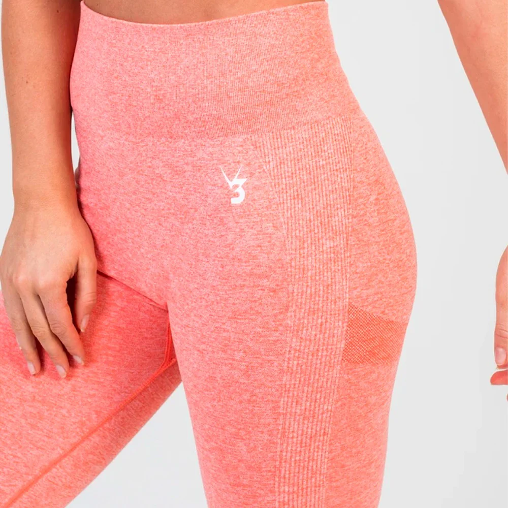 V3 Apparel Define Seamless Scrunch Leggings - Peach Marl - Image 5