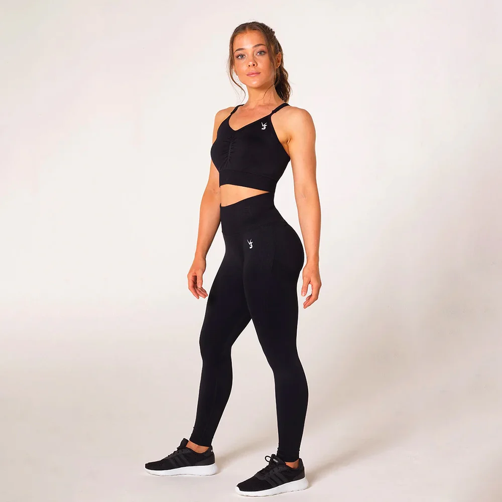 V3 Apparel Define Seamless Sports Bra - Black - Image 4