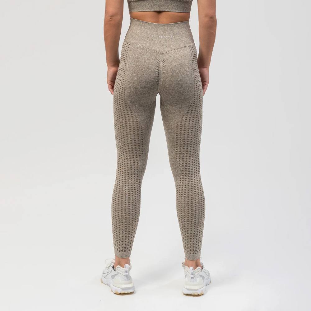V3 Apparel Empower Seamless Scrunch Leggings – Beige Marl - Image 4