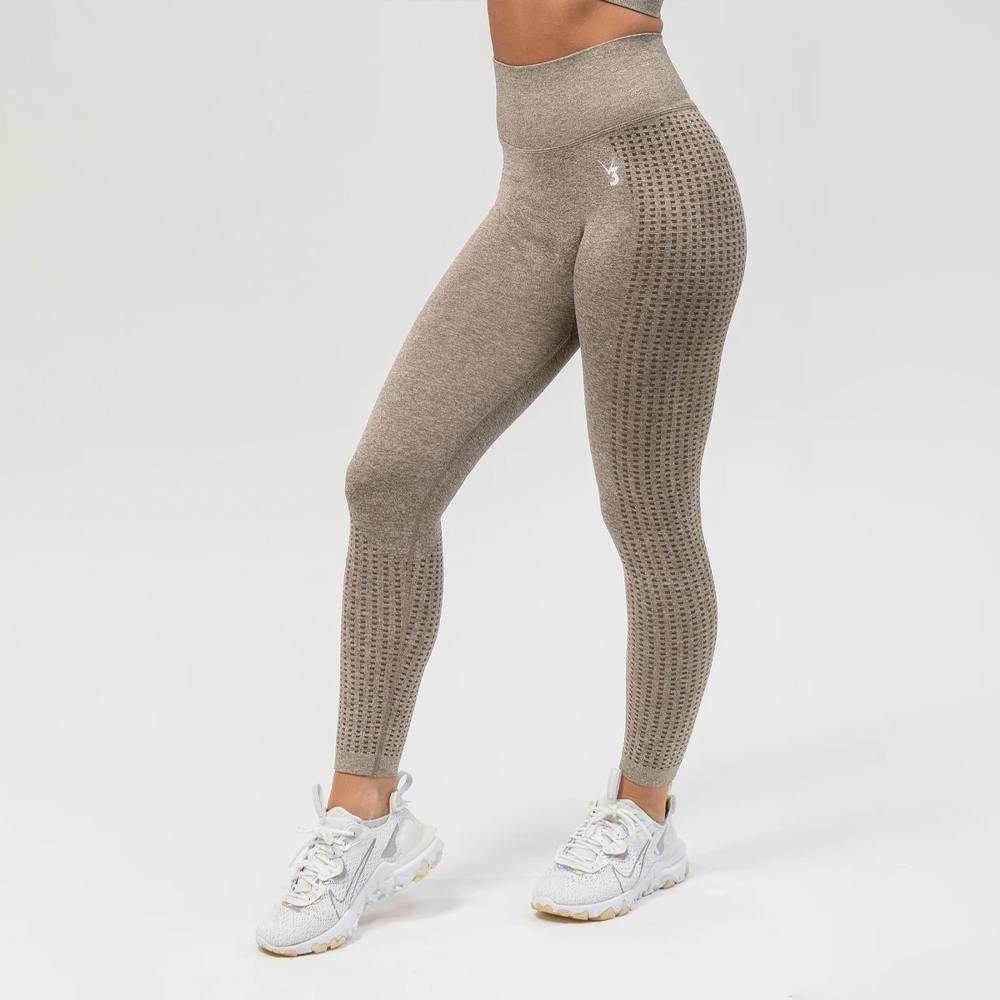 V3 Apparel Empower Seamless Scrunch Leggings – Beige Marl - Image 5