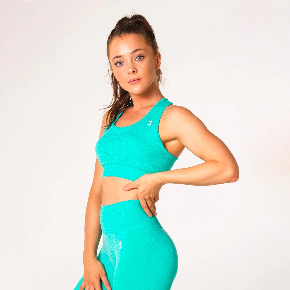 V3 Apparel Uplift Seamless Sports Bra - Mint Marl - Image 4