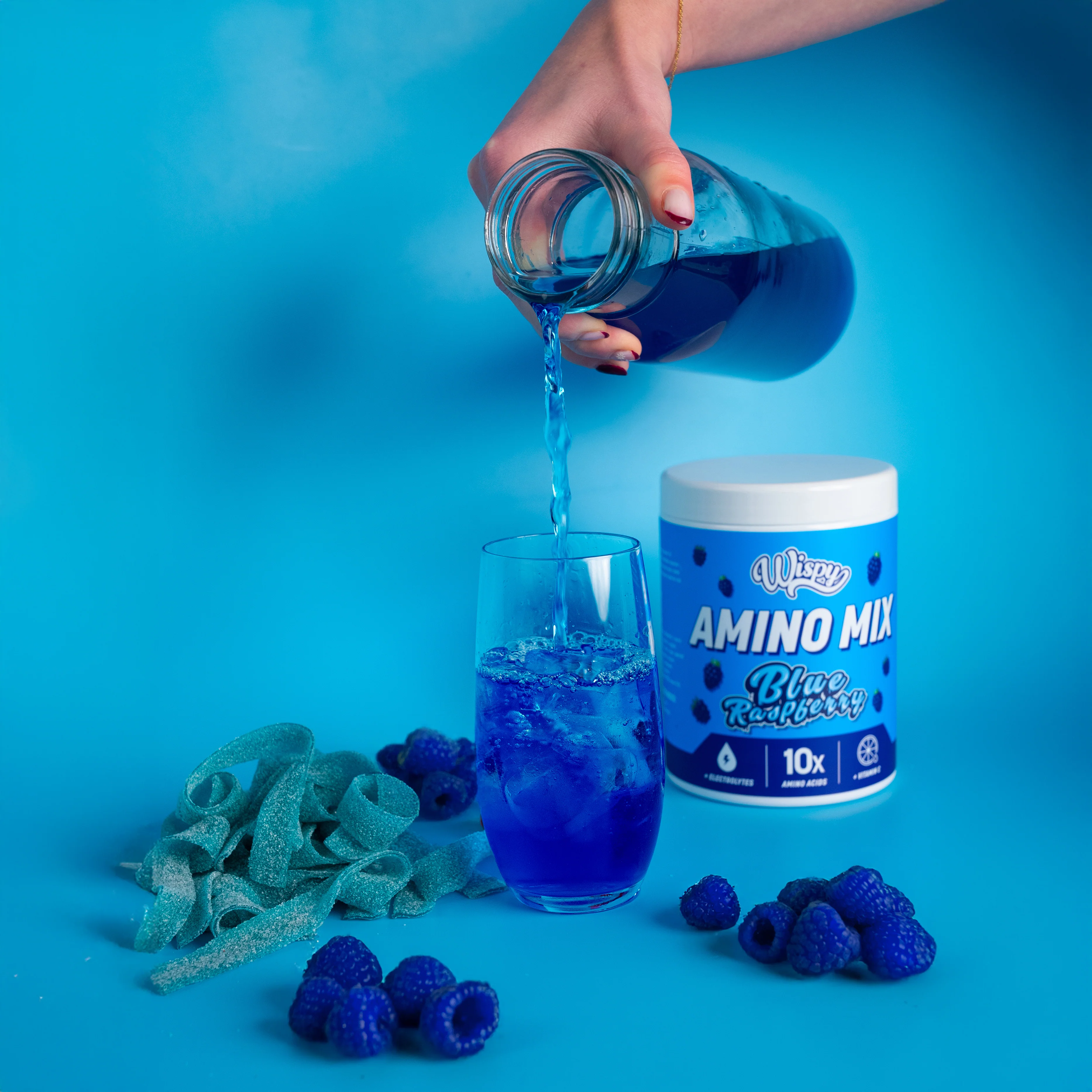 Wispy Amino Mix - Blue Raspberry (350g) - Image 4